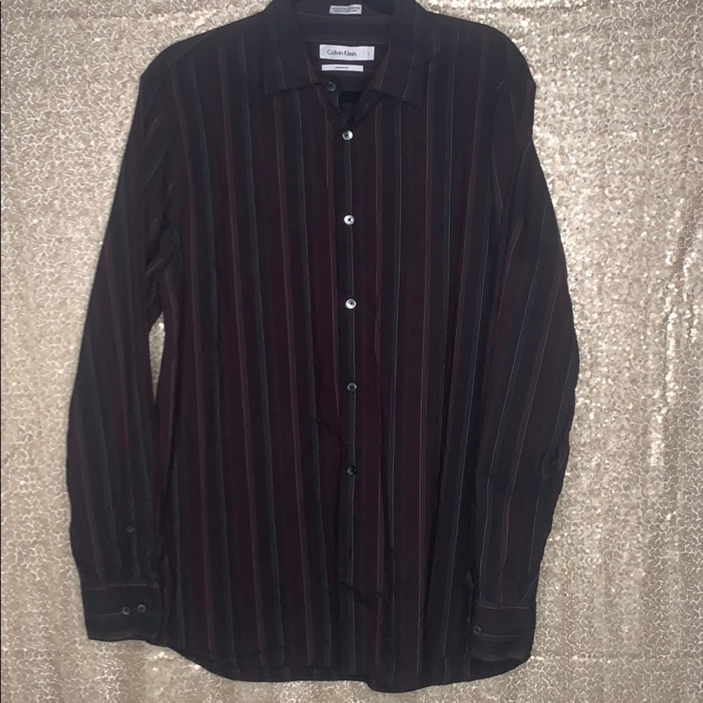 Calvin Klein Stripped Button Up